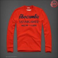 heren abercrombie and fitch established new york crewneck oranje rood Winkel Hoenzadriel oz0cc162